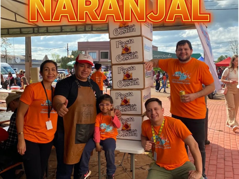 Grupo de Jaha PY en la Fiesta de la Costilla en Naranjal